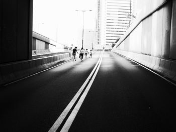 Street lights in tunnel