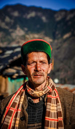 Portrait of man wearing hat