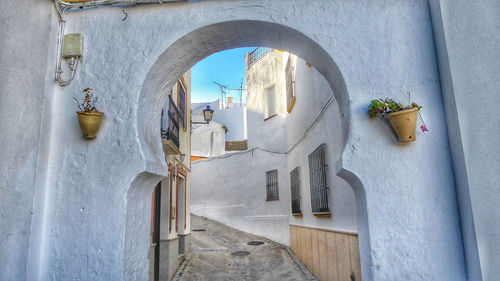 Alley amidst buildings in town