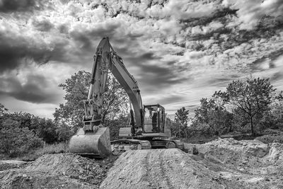 Low angle view of construction site