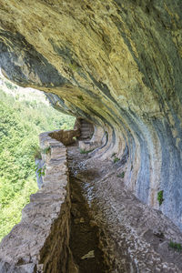 High angle view of rock formations