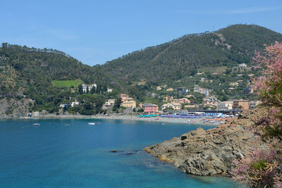 Landscape of ligurian coast in bonassola, la spezia, liguria, italy.