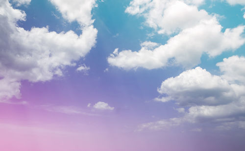 Low angle view of clouds in sky