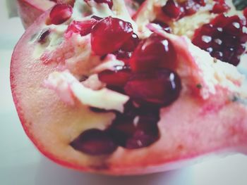 Close-up of ice cream on cake