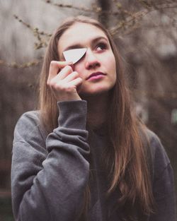 Portrait of a beautiful young woman