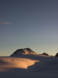 View of landscape against clear sky