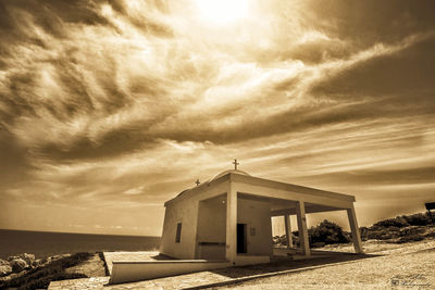 View of sea against cloudy sky