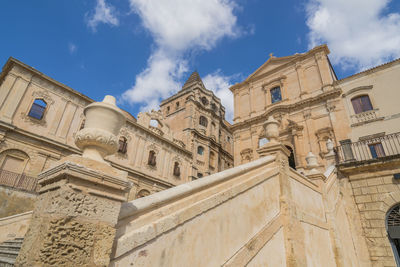 Low angle view of historical building against sky