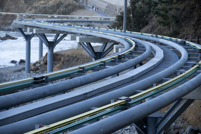 Mono rail  over  seaside