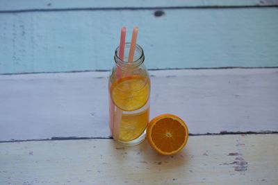 Close-up of drink on table