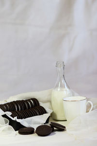 Close-up of coffee cup on table
