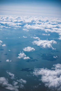 Aerial view of clouds in sky