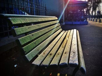 Empty road in city