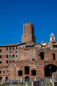 Ancient ruins of the forum of trajan built in in 106 and 112 ad in the city of rome