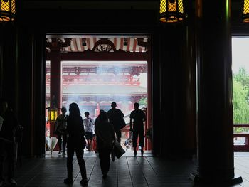 People at historic temple