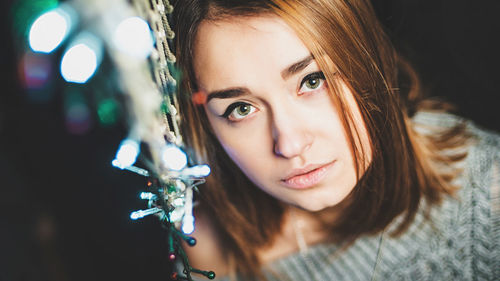 Close-up portrait of woman