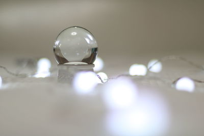 Close up of electric lamp