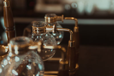 Close-up of wine glass on table