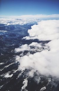 Aerial view of clouds in sky