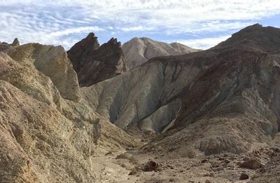 Scenic view of rocky mountains against sky