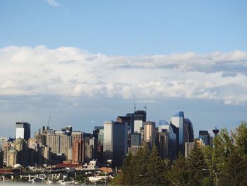 Modern cityscape against sky