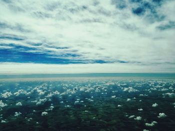 Aerial view of landscape against sky