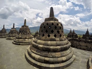 Stupas of a temple building