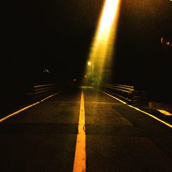 Empty road at night