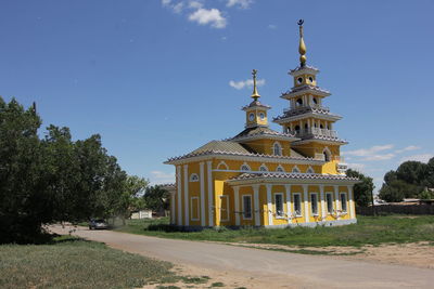 View of building against blue sky