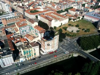 High angle view of cityscape