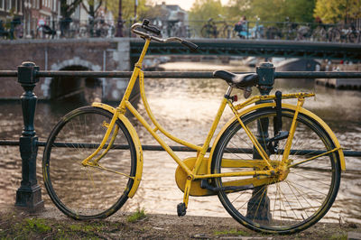 Bicycle parked on footpath