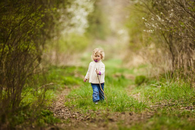 Full length portrait of girl