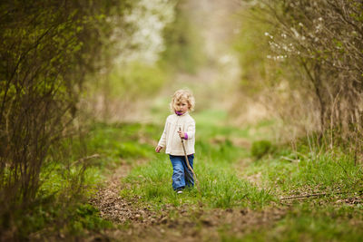 Full length portrait of girl