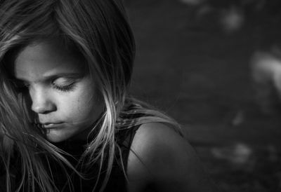 Close-up portrait of a girl 