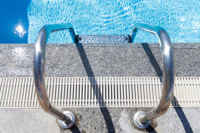 High angle view of swimming pool