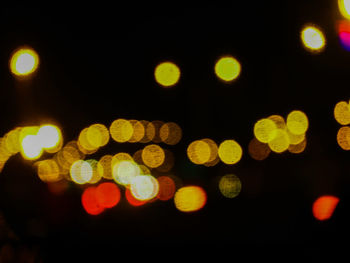 Defocused image of illuminated lights