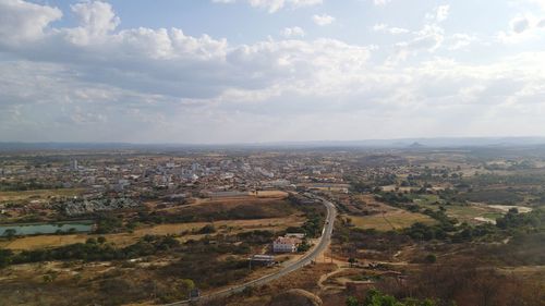 High angle view of cityscape
