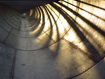 Upside down image of covered bridge