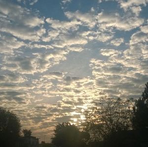 Scenic view of landscape against cloudy sky