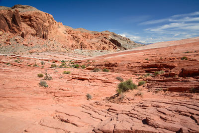 Scenic view of desert against sky