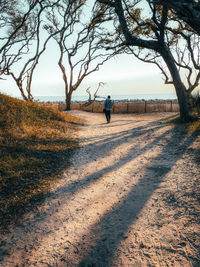 People walking on field