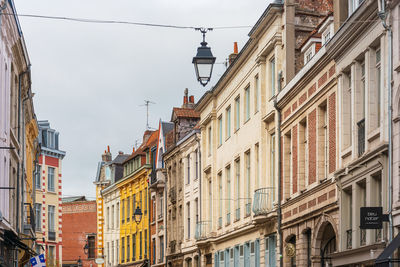 Low angle view of buildings in city