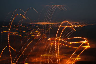 Light trails at night