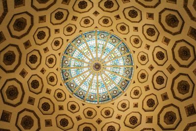 Low angle view of ornate ceiling