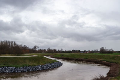 Scenic view of river against sky