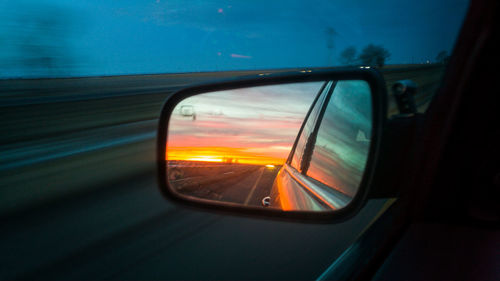 Road seen through car windshield