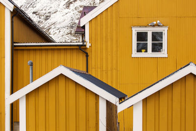 View of yellow building