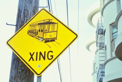 Low angle view of road sign