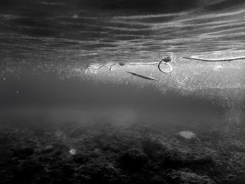 High angle view of water drops on sea shore