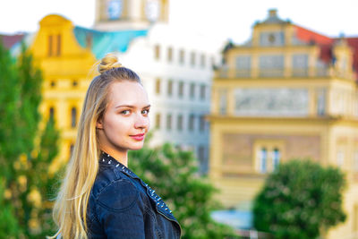 Portrait of young woman